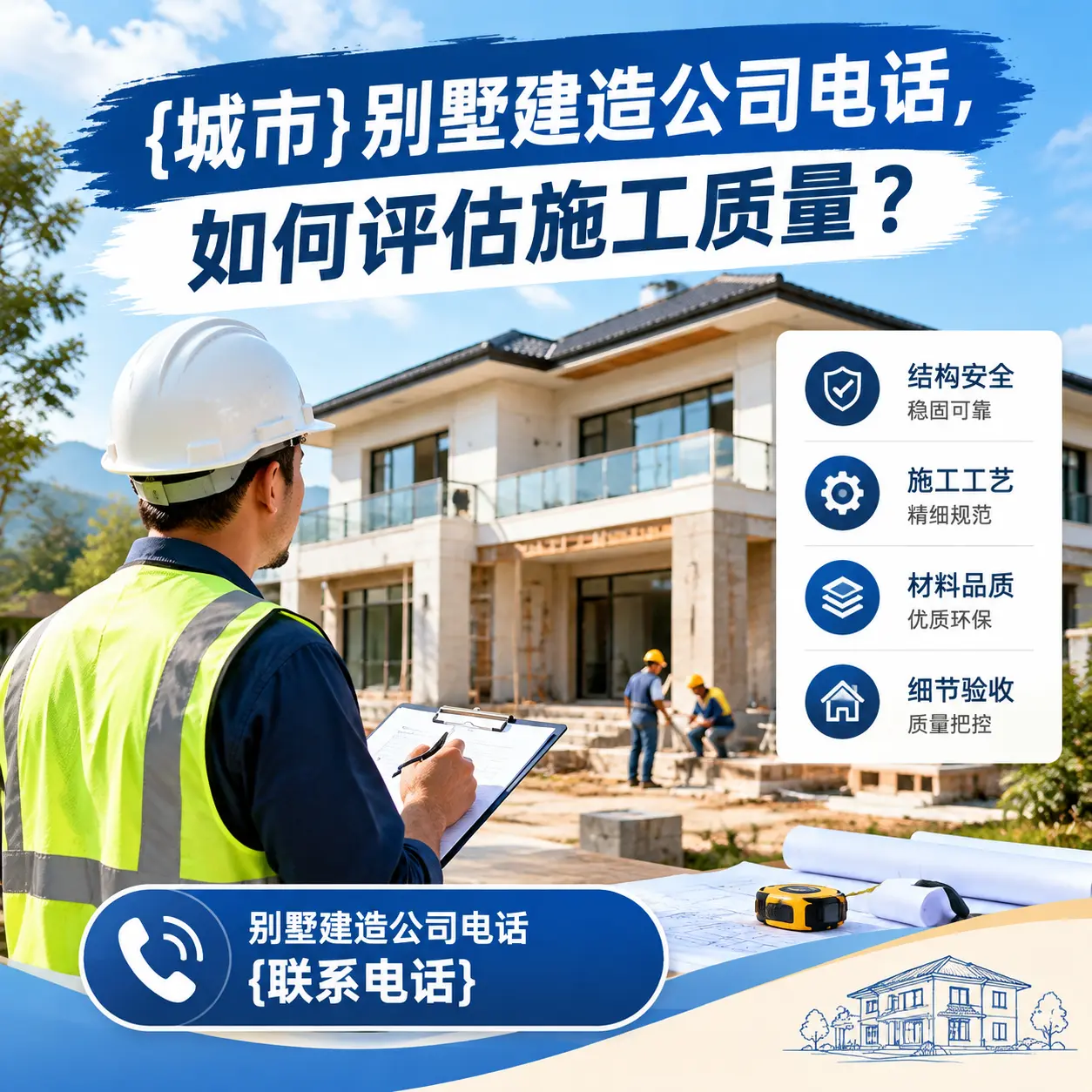 三都别墅建造公司电话，如何评估施工质量？