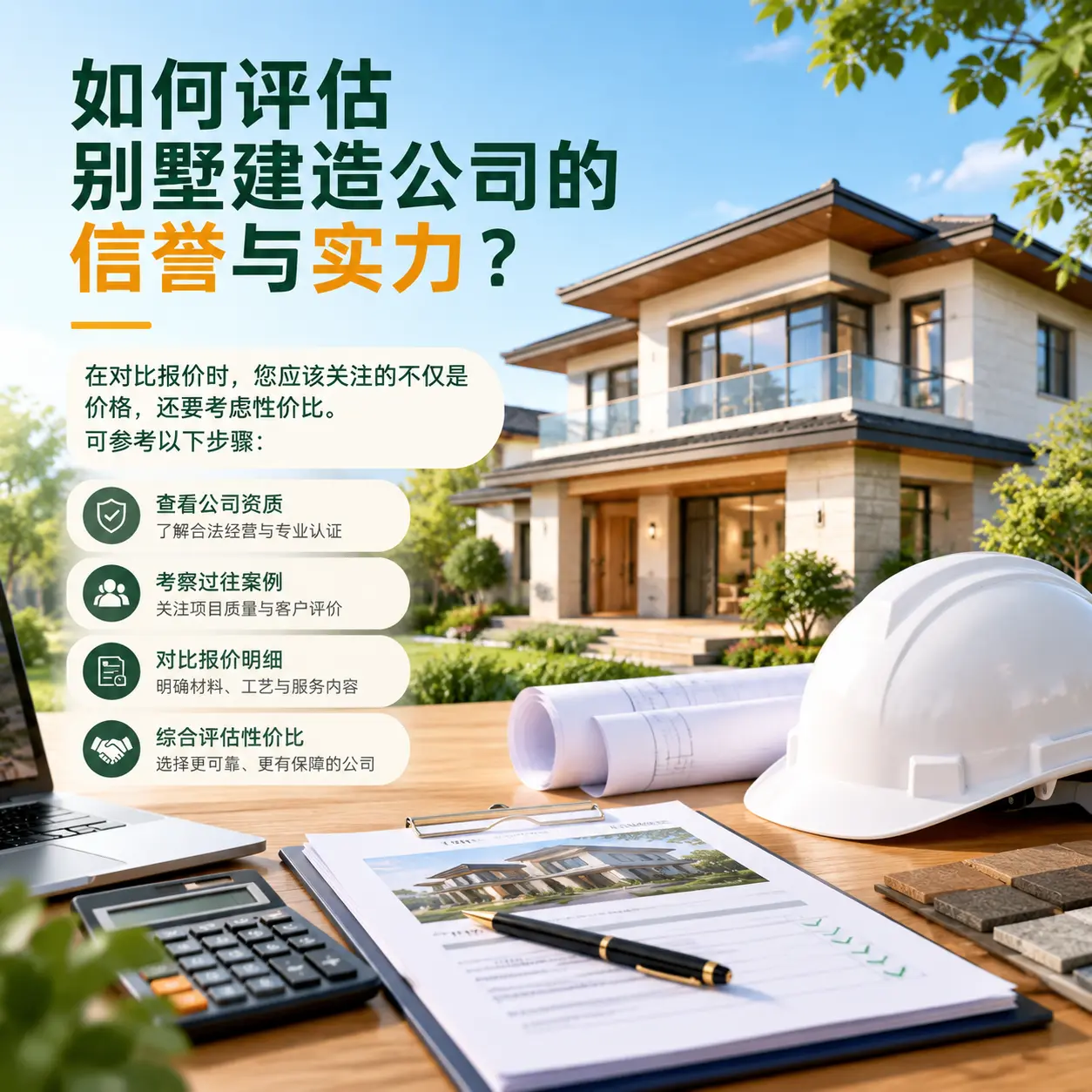 如何评估 三都 别墅建造公司的信誉与实力?