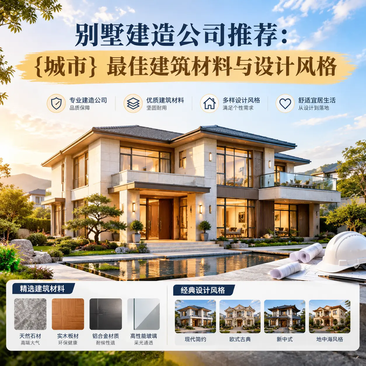 别墅建造公司推荐： 三都 最佳建筑材料与设计风格
